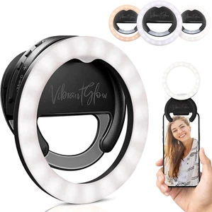 Light Selfie Ring Phone Clip LED Rechargeable for with Laptop Portable Cell USB - Picture 1 of 12