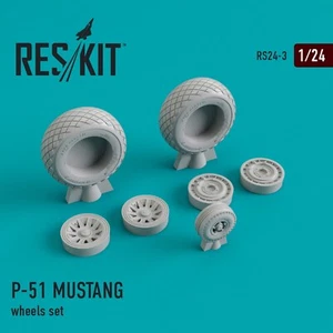 ResKit RS24-0003 for Scale model 1:24 P-51 North American "Mustang" wheels set - Picture 1 of 24