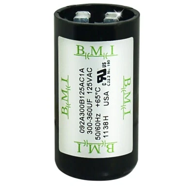 Condensador de arranque redondo 50/60 Hz EE. UU. 300-360 uf/MFD 110-125 VAC voltios - Lote-1 Foto 1 de 4