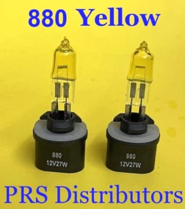 2x 880 Yellow Halogen Xenon Head light Fog Light Bulbs 12V 27W - Foto 1 di 3