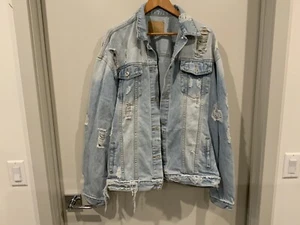 Men's Levi's Acid Wash Ripped Denim Jacket - Picture 1 of 6