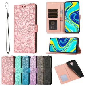 Funda billetera de cuero ligero con flores abatible para Xiaomi Mi 9T 10T 11T Pro 11 Lite - Imagen 1 de 18