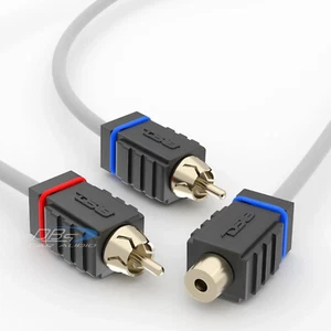 DS18 MOFCR-1F2M Marine Grade 1 Female to 2 Male Rca Splitter Cable 100% OFC Wire - Picture 1 of 6