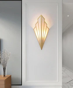Modern 7W LED Wall Mounted Light Fixture Peacock Tail Bedside Lamp E14 Bulb Cafe - Picture 1 of 21