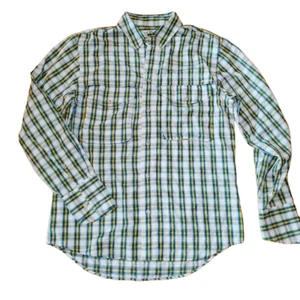 Camisa ventilada Filson para hombre de nailon a rayas azul azulado/amarillo pesca senderismo talla S - Imagen 1 de 8