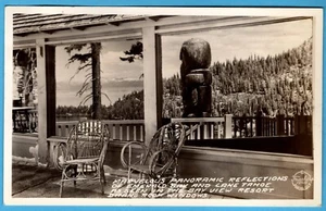 Alte RPPC SMARAGD BUCHT UND LAKE TAHOE VON BAY VIEW RESORT SPEISESAAL AUS GESEHEN, CA. - Bild 1 von 2
