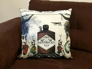 1x Hendricks Gin Cushion Cover Pillow Case 18” 45x45cm Party Gift - Picture 1 of 7