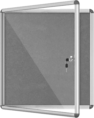 28"X26" Enclosed Bulletin Board, Lockable Weather-Resistant Aluminum Cork Notice - Image 1 of 4