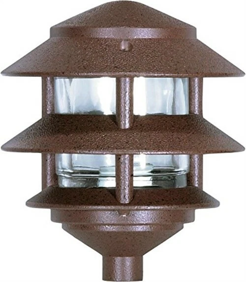 Two Louver - 8" Pathway Light - 1 Light - Old Bronze - SATCO-SF76-632 - Image 1 of 1
