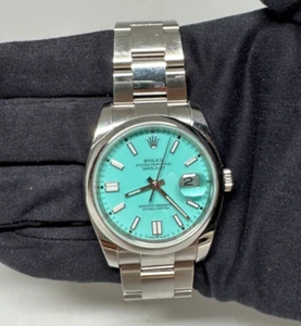 Rolex Oyster Perpetual Datejust 36mm 116200 Blue Tiffany Dial 2008 - Picture 1 of 9