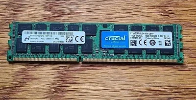 Micron Crucial 16GB PC3L-12800R Server RAM MT36KSF2G72PZ-1G6P1KE FAST SHIP - Image 1 of 3