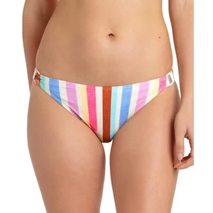 California Waves Womens White Striped Swim Bottom Separates S 5264 - Picture 1 of 2
