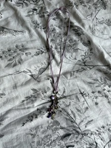 Purple Silver Charm Necklace - Picture 1 of 3