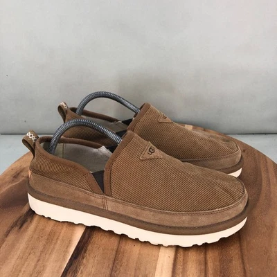 Zapatos de pana UGG Romeo marrón gamuza sin cordones para hombre talla 8 ligeros informales Foto 1 de 4