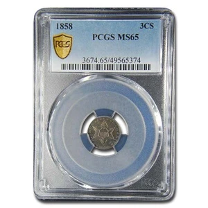 1858 Three Cent Silver MS-65 PCGS - Picture 1 of 3