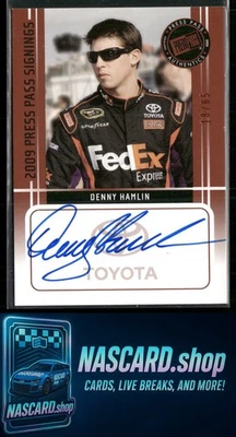 2009 Press Pass Denny Hamlin Signings Bronze #/65 - Image 1 of 2