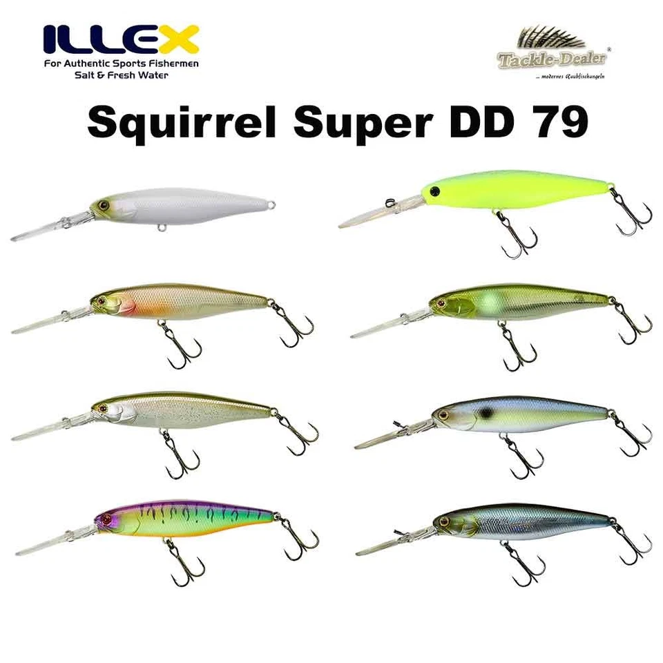 Illex Squirrel Super DD 79 SP 7,9cm 11,3g schwebend Jackall Bros. Suspender - Bild 1 von 1