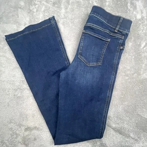 Spanx Jeans Womans Sz Med Blue Pull On Stretch Bell Bottoms Tummy Control - Picture 1 of 15