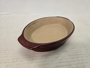 Pampered Chef Cranberry Oval 6X8X2 Kleine Steinzeug Pfanne KOSTENLOSER VERSAND - Bild 1 von 9