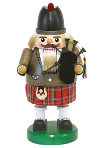 German nutcracker Scotsman with bagpipes, height 21 cm / 9 inch, .. RG 12609 NEW - Picture 1 of 1