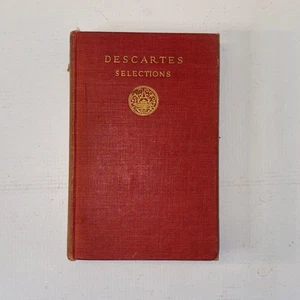 Descartes Selections Book - Modern Student's Library (HC, 1927) Eaton / Harvard - Picture 1 of 8
