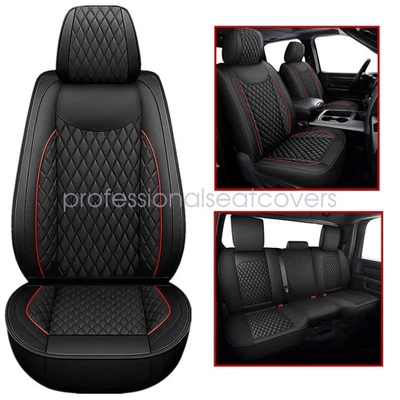 Car Seat Covers For Mercedes-Benz 5-Seats Luxury Leather Full Set Cushion Black - Изображение 1 из 4