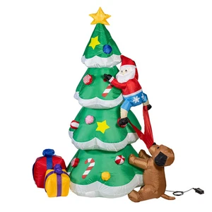 EverInflatable, Santa & Puppy Christmas Tree, 7FT - Picture 1 of 4