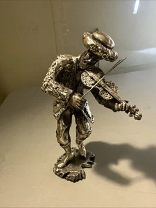 NEUWERTIG - A. Kedem Israel Judaica Sterlingsilber darstellende Geiger Skulptur - Bild 1 von 21