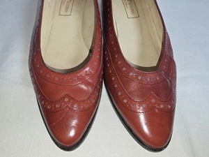 Scarpe decolte Evan Piccone Made in Italy stile vintage a coda di rondine in pelle taglia 8,5M - Foto 1 di 12