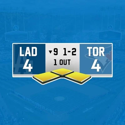 Dodgers Blue Jays 2025 World Series Game 7 9th Inning Vinyl Sticker 3”x1.25” - Image 1 of 3