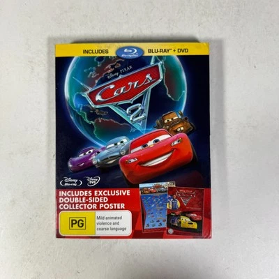 Cars 2 (Blu-ray, 2011) Disny Pixar With Slipcover VGC Free AU Post - Image 1 of 4