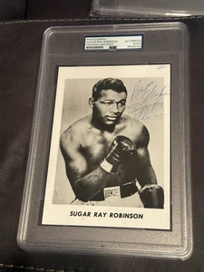 Sugar Ray Robinson Signed Boxing Photo PSA Slabbed Rare Non Personalized Auto - Picture 1 of 2