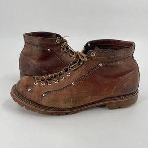 Thorogood Roofer Portage Brown Leather Monkey Boots - Mens Size 10.5 D - Vibram - Picture 1 of 23