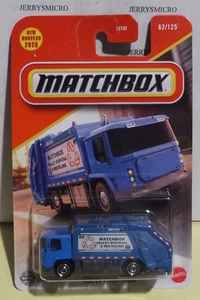 MATCHBOX MBX TRASH TRUCK IN BLUE #62/125 - Picture 1 of 1