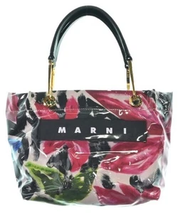 Marni Tote Bag Ladies Leather White Red Black Used Authentic - Picture 1 of 6