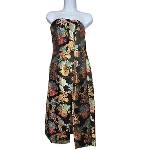 Olia Ganni Jacquard Strapless Midi Dress - Size M. NWT - Picture 1 of 7