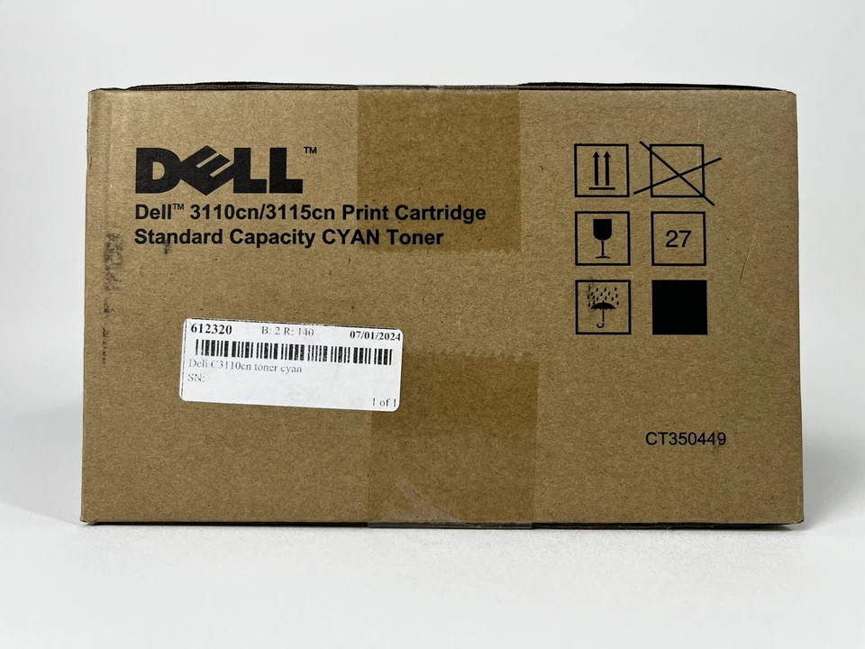 Genuine Dell RF012 Standard Capacity Cyan Toner Print Cartridge 3110cn/3115cn - Image 1 of 4