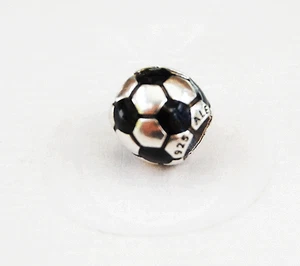 Genuine Pandora Black Soccer Ball Charm - 790406 - retired - Picture 1 of 1