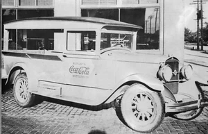 REPRINT RPPC Postcard Coca Cola Bottling Delivery Truck 1928 Chevy Augusta GA - Picture 1 of 4