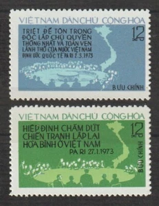 1975 North Vietnam Stamp Paris Agreement on Vietnam Scott # 753-754 MNH - Picture 1 of 1