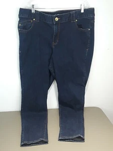 Lane Bryant Plus Size 20 Genius Fit Jeggings Jeans Dark Wash Stretch Denim - Picture 1 of 9