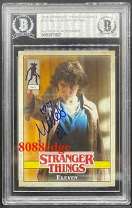 Stranger Things 2019 automático: Millie Bobby Brown #1 autógrafo Beckett encapsulado - Imagen 1 de 9