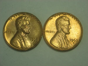 1963 D Denver Lincoln Memorial Penny  Uncirculated - Picture 1 of 2