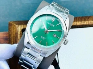 Citizen BI5110-54X Green Analog Stainless Steel Quartz Classic Men Casual Watch - Picture 1 of 4