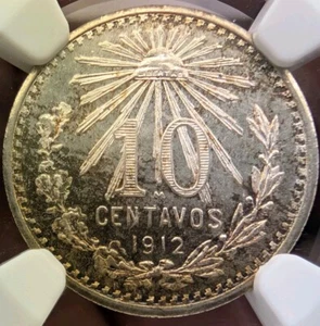 1912 M NGC MS66 - MEXICO - 10 Centavos 10C Coin "Low 2" Not On The Label - Picture 1 of 4