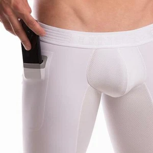 Unico Boxer Xtra Long Leg Sport Athletic PERFORMANCE White Recycled Polyester - Picture 1 of 8