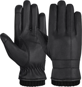 Echt Lederhandschuhe Herren Winter handschuhe Fahrhandschuhe FleeceGefüttert, VB - Bild 1 von 3