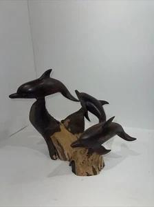 HOLZKUNST DELFINE MASSIVHOLZ schwer - Bild 1 von 12