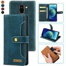 For Samsung Galaxy A8 2018 Notebook Style Card Case,Leather Magnetic Flip Case