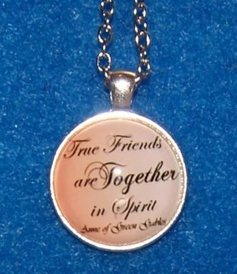  COLLAR PLATA 20" COLGANTE CITA PALABRAS AMIGA CITA ENCANTO ARTE FEMENINO REGALO Foto 1 de 4